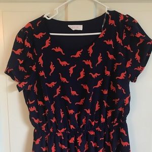 Peach Love California dinosaur dress